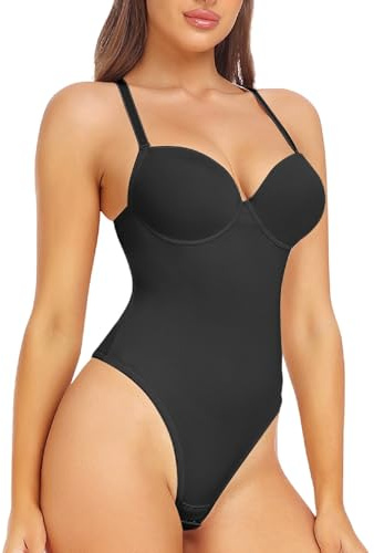 Bastwahl Body Gainant Amincissant Femme Sexy Sculptant Ventre Plat Sculptant Invisible Shapewear Push Up Strap avec Bandoulière Réglable String Shaper Lingerie Chic Élégant