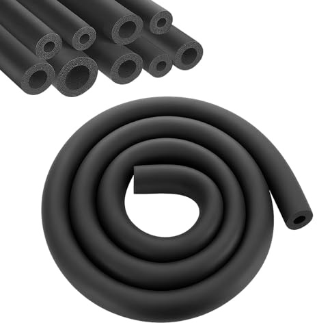 Tubo isolante in gommapiuma, diametro 22 mm, isolamento dei tubi, colore nero, per riscaldamento sanitario, tubo di rame 1,8 m