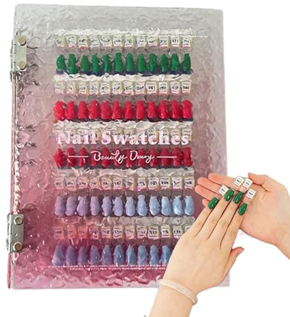 Livre à Ongles Magnétique | Nuancier De Couleurs Magnétique Pour Design D'Ongles De Salon | Accessoires D'Art De Manucure Avec Embouts Magnétiques Pour Salon, Personnel, Débutants