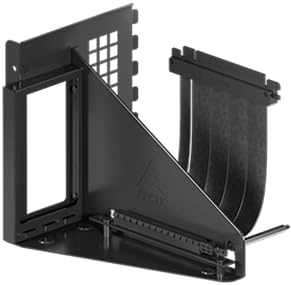 ARCTIC Accelero Vertical GPU Mount (Black) – Vertikalt GPU-Fäste med PCIe 5.0 x16 Riserkabel (160 mm), Stöder Grafikkort av Valfri Längd upp till 3 Slots, Kräver 7 PCI-platser – Svart