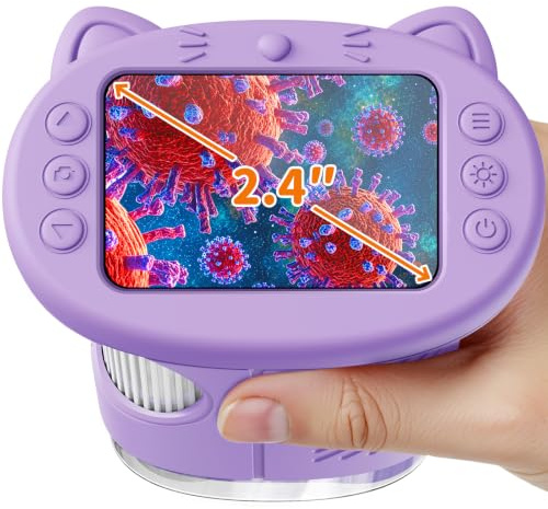 1000X Handheld Digital Microscope for Kids, 2.4 IPS Screen STEM Toys