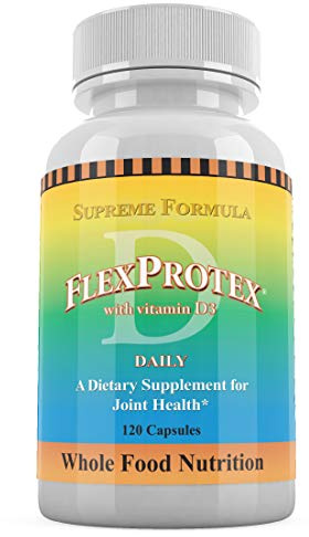 Daily Health, Flexprotex D 884mg Joint Muscle Support 120 Capsules Natural Herbal Turmeric Chondroitin Glucosamine Yucca Boswellia Hyaluronic Acid Ashwagandha D3 Magnesium (1 Month Supply)