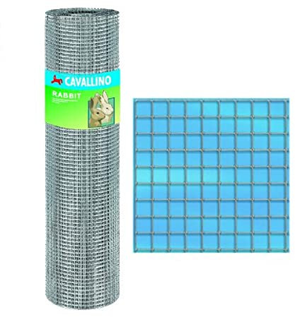 BLINKY 66807 Hasengitter, verzinkt, 12,7 x 12,7 cm, Draht 0,9, 5 m, 100 cm