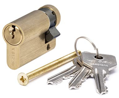 CISA 10G304030, Mezzo Cilindro Europeo C2000, Ottone Smerigliato, 40/10 mm