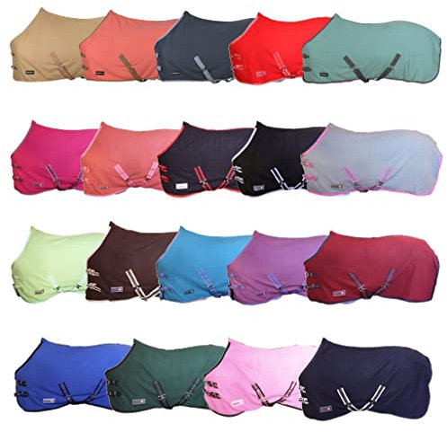 RL24 - Abschwitzdecke mit Kreuzgurt BASICLINE pink 85cm