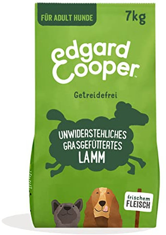 Edgard Cooper Hundefutter, Trockenfutter für Hunde, Lamm, 7kg, Hundefutter trocken getreidefrei ohne Zucker, natürliche Zutaten und frisches Fleisch, voller essentieller Aminosäuren
