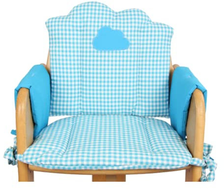 Wich Sitzkissen Ersatzkissen für Herlag Tipp Topp - Wolke - 4tlg türkis für Treppenhochstuhl