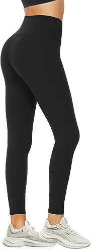 DDOBB Leggings for Women High Waisted Black Leggings Tummy Control Stretchy Pants Trousers Regular&Plus Size | Stretchy Pants Trousers For Yoga Gym Workout Regular&Plus Size Leggings