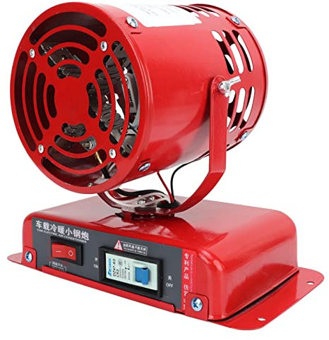 KIMISS Autoheizung, Auto-Lufterhitzer aus Aluminiumlegierung, 1000 W-1200 W, Tragbarer Windschutzscheiben-Entfroster, Sofortiges Heizen und Kühlen (rot) (12V)