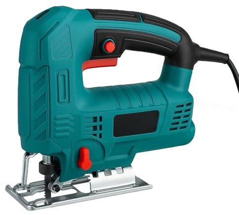 Seghetto Alternativo 800W con Velocità Regolabile 0-3000RPM, Taglio Fino a 80mm, Angolo 0-45°, per Legno, Metallo, Plastica, 220-240V – Sega Alternativa Elettrica Professionale VP10652