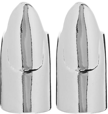 VALICLUD 2 Stück-pack Metall Fingernagelringe mit Abnehmbarer Spitze Offene Punk Fingerringe für Damen Langlebige Nagelkappen für Alltag und Party