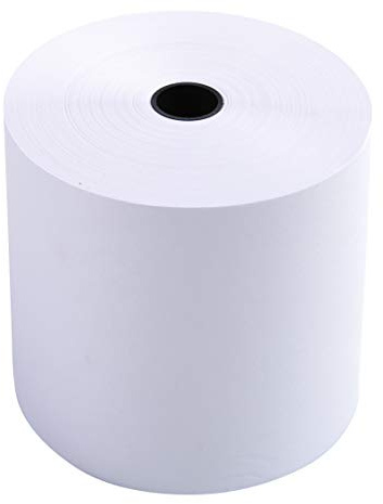 Bobines pour caisses - 1 pli extra-blanc 60g/m - 76mm x 80mm x 12mm (55m)