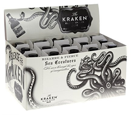 The Kraken Black Spiced Rum 5cl Miniature - 15 Pack