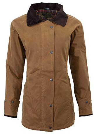 Walker & Hawkes - Veste cirée Antique - pour femme - chasse/campagne - beige