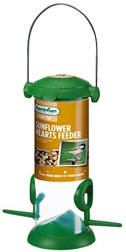 Gardman Flip Top Sunflower Heart Feeder Bird, Natural