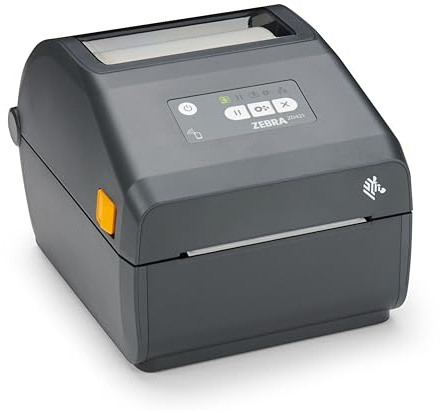 Zebra ZD421 Imprimante de Bureau Thermique directe 203 dpi Largeur d'impression 10,2 cm Connectivité USB et Ethernet Filaire ZD4A042-D0EE00EZ, Aucun Ruban Thermique requis