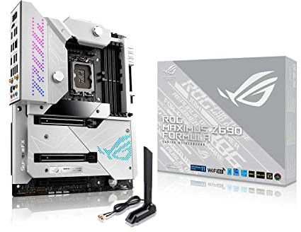 ASUS ROG MAXIMUS Z690 FORMULA Scheda Madre Gaming ATX, Intel Z690, LGA1700, DDR5, 2xPCI 5.0, WiFi 6E(802.11ax), Marvell AQtion 10Gb LAN, ROG SupremeFX 7.1, 5xM.2, 6xSATA 6GB/s, Aura Sync RGB, Bianco