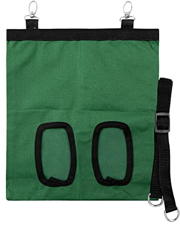 Jagowa Rabbit Hay Feeder Bag Hanging Hay Rack Guinea Pig Hay Feeder Storage Dispenser Small Animal Feeder Storage Feeding Tool Supply (Green, Purple)