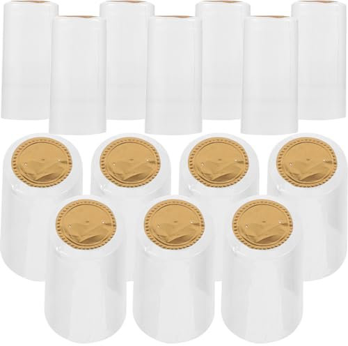 100 Stück Pvc Schrumpfkapseln Für Weinflaschen, Transparente, 30Mm Durchmesser, Einfache Anwendung, Auslaufsicher, Effektiver Schutz