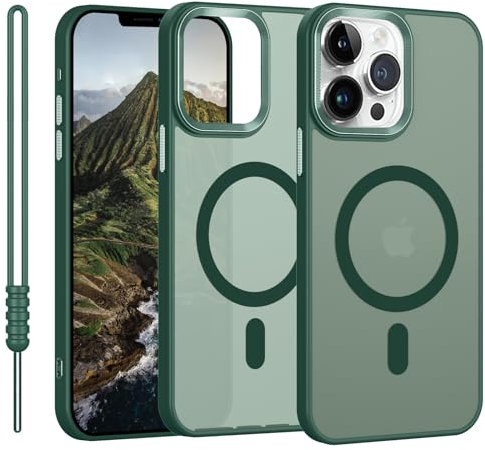 YUANDMI für iPhone 11 Pro Max Hülle kompatibel mit MagSafe, Handyhülle für iPhone 11 Pro Max Case Magnetisch Leicht Dünn Matte Touch, Anti-Gelb rutschfest Kratzfest Schutz Stoßfest Hülle Matt Grün