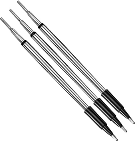 3PCS C210 (Type B) Soldering Iron Tips, USB Soldering Iron Round Tip 5V Battery 8W Rework Accessories, C210-B Compatible with 800mAh and 1000mAh USB Soldering Iron