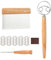 3 Piezas Batidor Danés - Cuchillo de Panadero - Rasqueta de Cocina, en Acero Inoxidable con Mango de Roble, con 5 Hojas y Bolsa, Ideal para Baguettes, Masa, Pan Casero y Repostería