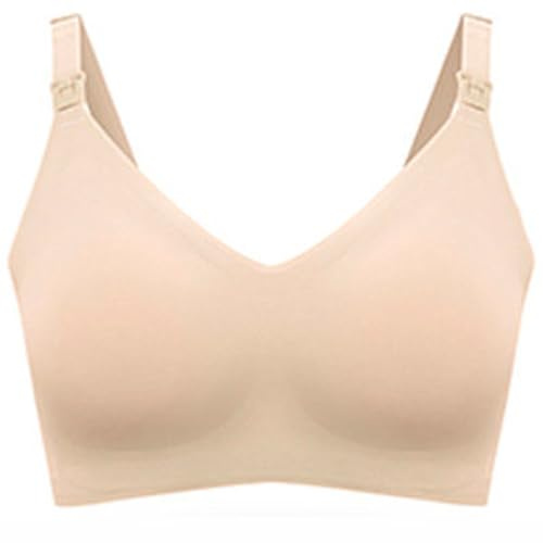 Hangsu Elegante brasier de lactancia sin varillas con tela transpirable cómoda para maternidad, moda y necesidades de lactancia, brasier transpirable, color, L
