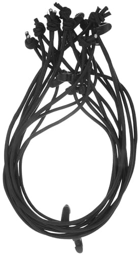 HIAKDOFT Bridas para Cables Elásticas 18 Cm, 10 Piezas, Correas de Amarre Ajustables Gancho Plástico, Multifunción para Almacenamiento de Cables y Uso en Exteriores