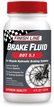 FINISH LINE High Performance DOT 5.1 Brake Fluid, 4-Ounce, White