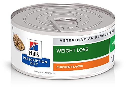 Hill's Prescription Diet r/d Weight Reduction Chicken Flavor Wet Cat Food, Veterinary Diet, 5.5 oz. Cans, 24-Pack