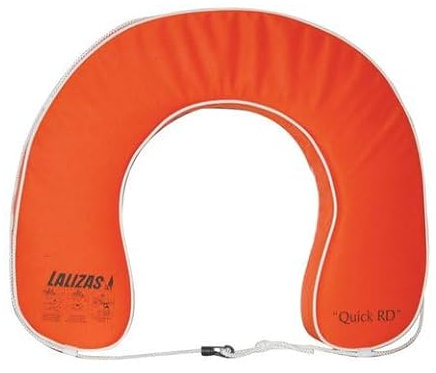 Bootskiste Rettungsring/Hufeisenrettungsring mit Rundumleine in orange