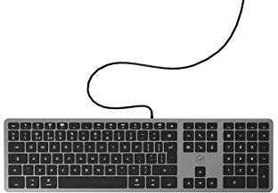 Mobility Lab ML311890 Kabelgebundene Tastatur, QWERTY-Layout, ideal für Mac, Schwarz/Space Grey