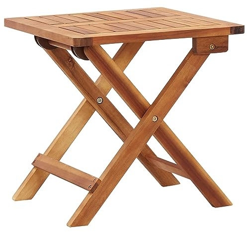 Camerina Klappbarer Garten-Couchtisch 40 x 40 x 40 cm Massivholz Akazie Couchtisch Mit Schublade
