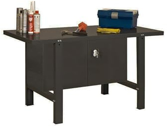 Simon Rack Banc de Travail Atelier, capacité Charge 600 kg, 830 x 1500 x 730 mm, Table de Travail, Rangement Outils, Anthracite - BT6