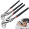 Nizirioo Lot de 2 pinces multiprises professionnelles en acier Cr-V, serrage rapide réglable avec joint coulissant rainuré, pince multiprise (305 mm + 200 mm)