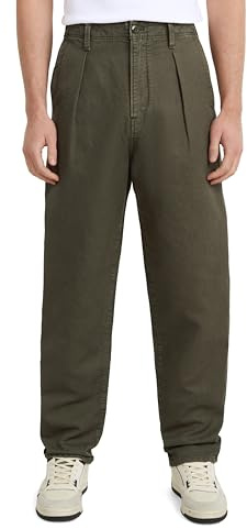 G-STAR Pleated Chino Relaxed, Pantalones para Hombre, Gris (Asfalt GD D24543-D752-B575), 32W / 34L