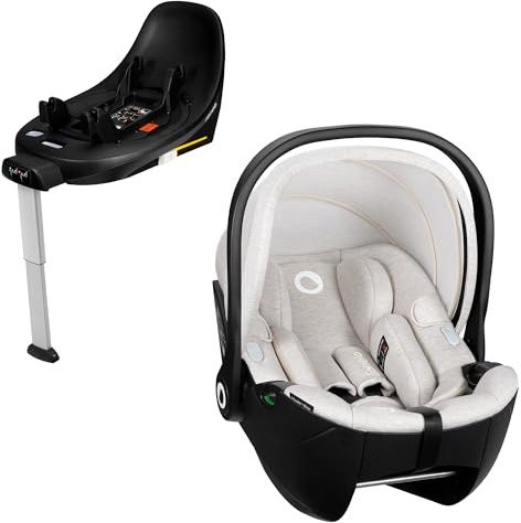 LIONELO MOXIE i-Size SET Siège Auto pour Bébé Avec Base 40 à 87 cm Porte-bébé Fixation et stabilisation ISOFIX Support stabilisateur Protection latérale, Réglage de l'Appui-Tête Insert Dri-Seat
