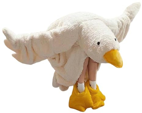 Woalopted Wearable Blankie Hoodie - Geese Shape Warm Hooded Pajamas | Warming Pajamas for Readers Cold Weather Adults Movie Watchers Women Homebodies Students Gamers Lounging Winter Reading Books