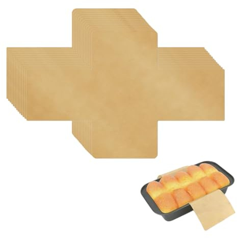 Fodere per Teglia da Plumcake, 100 Pezzi Carta da Forno Antiaderente Monouso, Pirottini di Carta per Toast per Cuocere Toast, Pasta Madre, Torte, Pane alla Banana