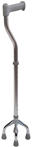 Aidapt Small‑Base Quad Cane/Tetrapod – Height‑Adjustable Walking Stick with Non‑Slip Rubber Ferrules, 10 Height Settings for Extra Stability, 715–965 mm Range