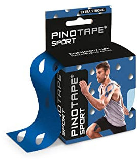Pinotape Pro Sport kinesiologisches Tape verschiedene Farben und Designs 5 cm x 5 m hautfreundlich (Deep Blue)