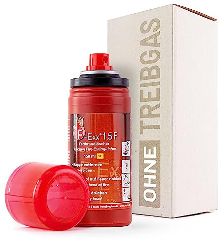 F-Exx 1.5 F - Der kleine Fett- und Festbrand-Feuerlöscher für die Küche und Zuhause (Made in Germany)