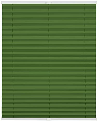 Lichtblick Plissee Klemmfix nach Maß, ohne Bohren, verspannt, Verdunkelung, Blickdicht, Made in Germany, Verdunklungsplissee, anthrazit 30 cm x 100 cm (B x L)