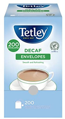 Tetley Everyday Original Decaf Black Tea Bags – Smooth Decaf Blend - Great for All Day Enjoyment -Rainforest Alliance Certified - Full-Flavoured and Refreshing - 200 Enveloped Teabags (1 Pack)