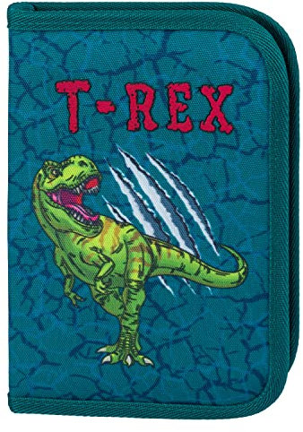 Baagl Federmäppchen für Jungen - Schüleretui, Federtasche, Federmappe für Schreibwaren - Etui, Federpenal, Schulmäppchen (T-REX)
