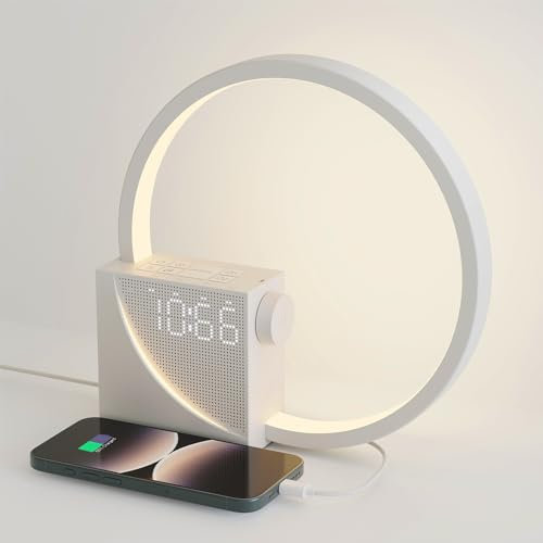 INSSISAIN Sunrise Alarm Clock,Wake-up Light,with 2 Alarms,10 Natural Sounds with 12 Volumes,9Min Snooze,Bedroom Night Lamp,Time Screen Adjustable (Beige)