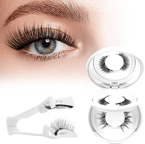 Magnetic-Eyelashes Kit with Applicator, Higu clace Eyelashes-Magnetic No Glue Needed, 2 Pairs Reusable Magnetic Lashes Without Eyeliner, Wispy Magnetic Eye Lashes Kit Easy to Use (Style AB3)