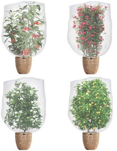 Garden Netting Mesh for Veg Patch Fine Mesh Bird Netting for Protection Fruit Tree Pigeon Netting for Plants Vegetable Flower (3.3x2.6ft-4pack)