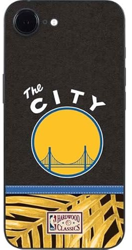 Skinit Decal Phone Skin Compatible with iPhone 16e - Officially Licensed NBA Golden State Warriors Retro Palms Design