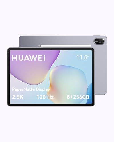HUAWEI MatePad 11,5 2025 Tablet mit M-Pencil, 2.5K 120Hz, PaperMatte Display, 8+256GB, 10.100 mAh Akku, Bis zu 14 Stunden Videowiedergabe, 40 W Supercharge, Wi-Fi 6, Gaming, Grau
